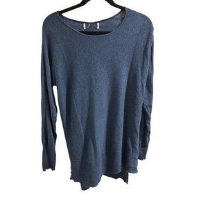 🍒 2/$20 🍒 Dark Turquoise Long Sleeve Sweater with Bow Design Down Back sz